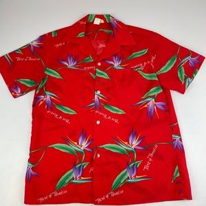 Vintage Royal Princess Mens Size M Hawaiian Shirt Camp Shirt Birds of Paradise